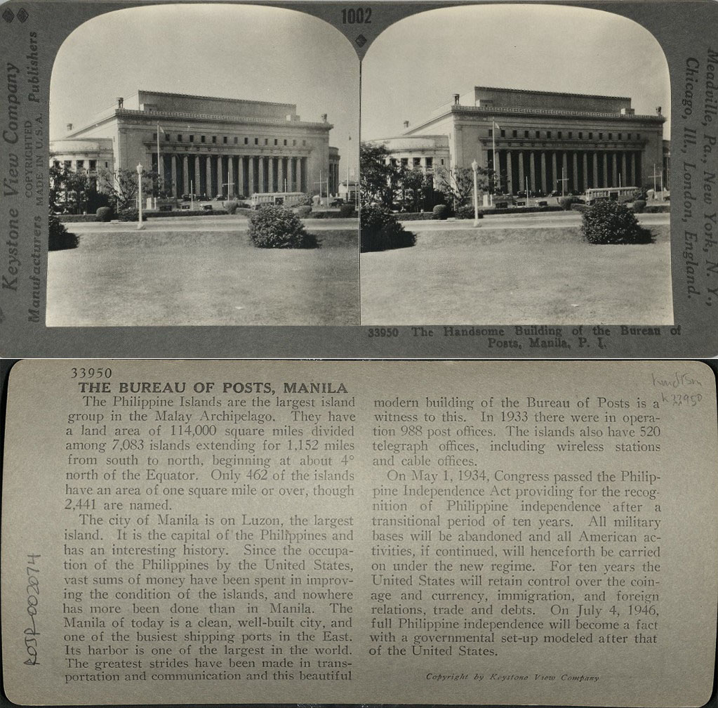 The Handsome Building of the Bureau of Posts, Manila, P. I.